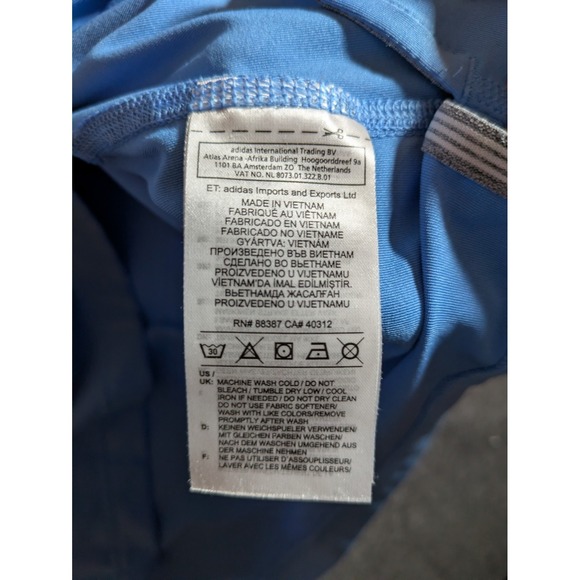 Adidas Golf Club Polo Shirt ClimaCool Men's Blue Quicksilver Size Large - Picture 8 of 10